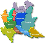 La posizione di Sondrio in Lombardia